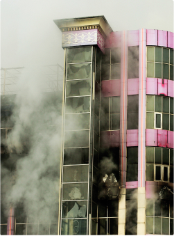 A damaged building, representing property damage to your business not covered by GLI.