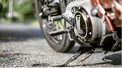 Stolen motorcycle, representing Comprehensive Physical Damage coverage.